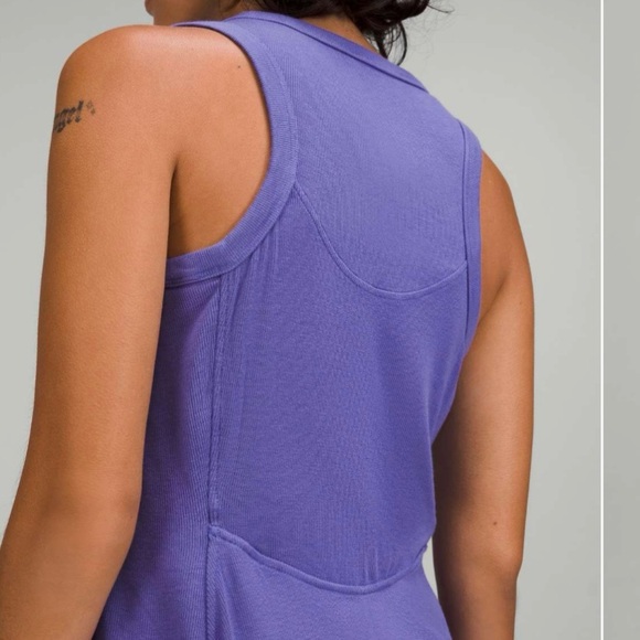 Lululemon Modal Wrap Romper 4" Skort Mini Dress Charged Indigo Purple size 4 - Picture 2 of 11